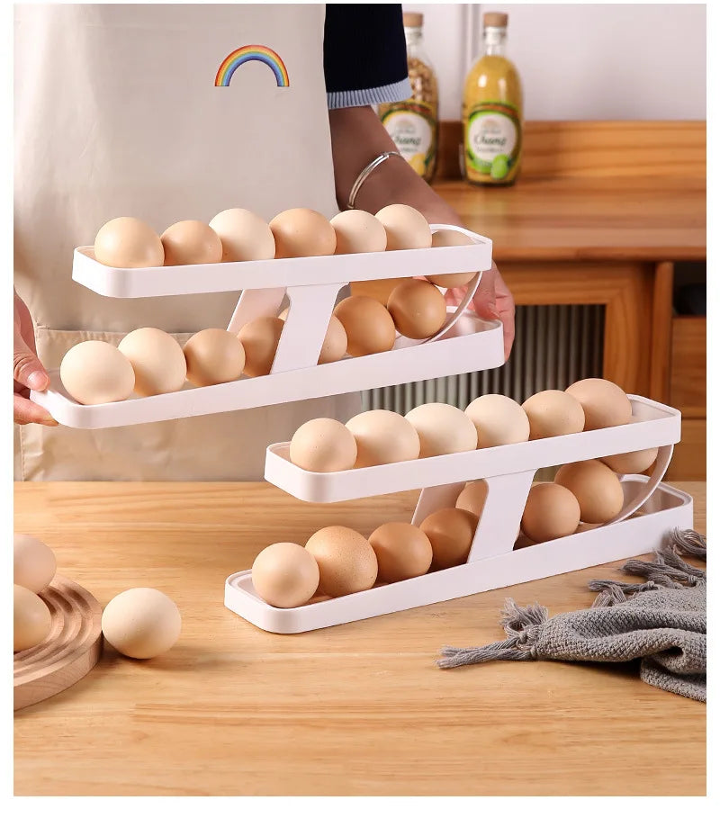 Egg Storage Automatic Scrolling Egg Holder