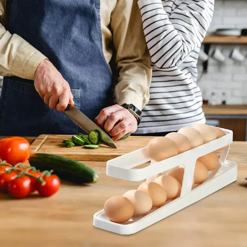 Egg Storage Automatic Scrolling Egg Holder