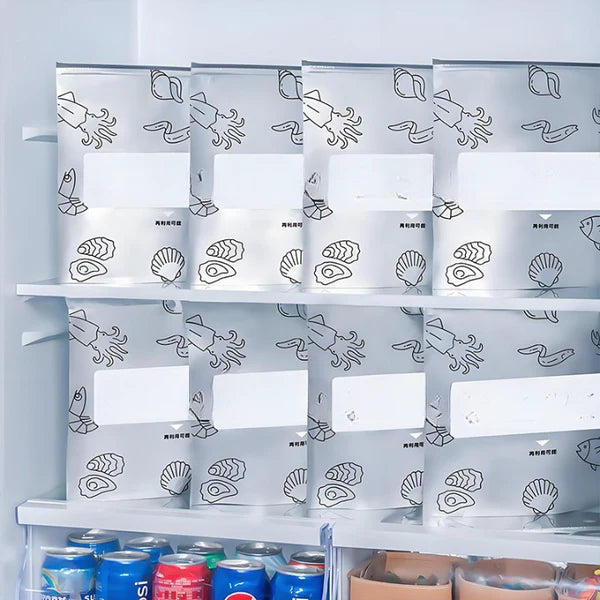 Air-Tight Foil Storage Zip Bags – Reusable with Label