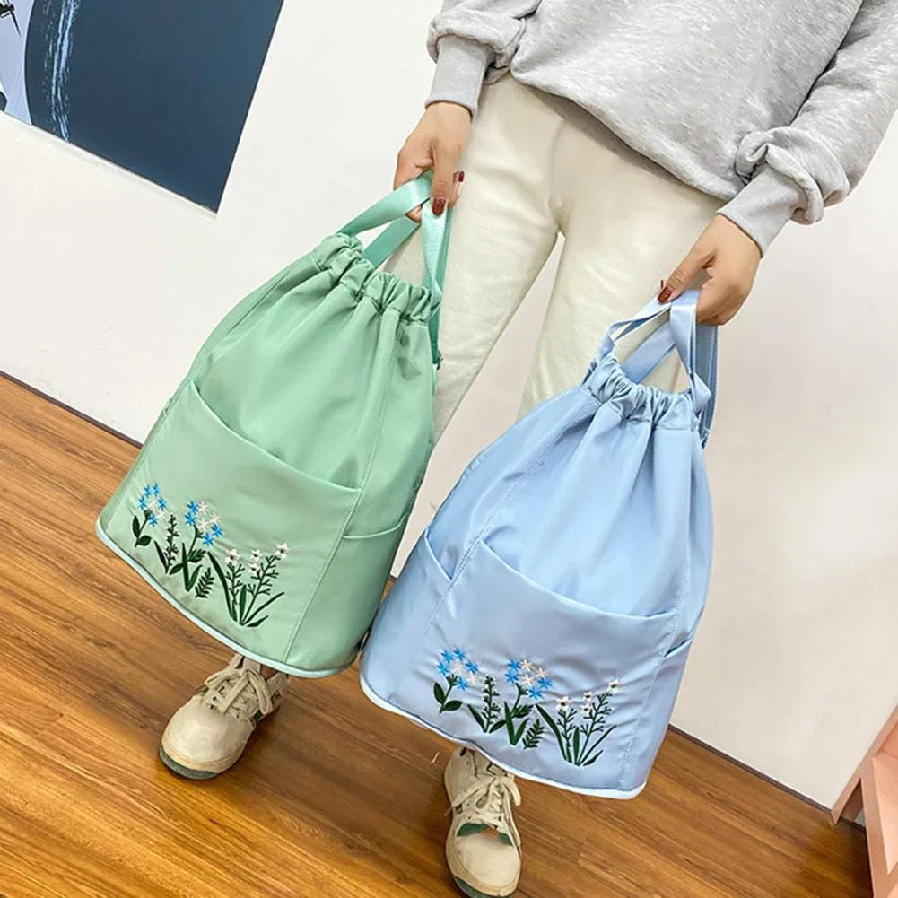 Waterproof Flower Print Foldable Backpack