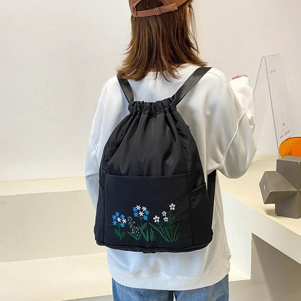 Waterproof Flower Print Foldable Backpack