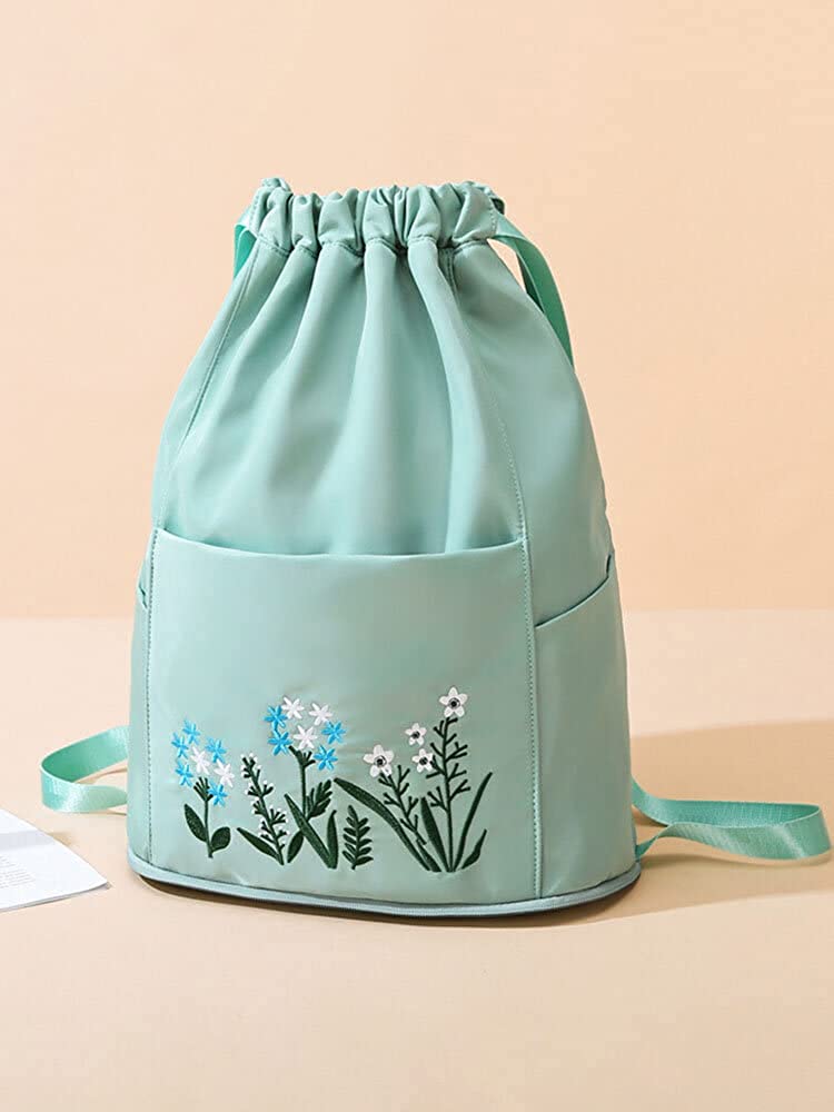 Waterproof Flower Print Foldable Backpack
