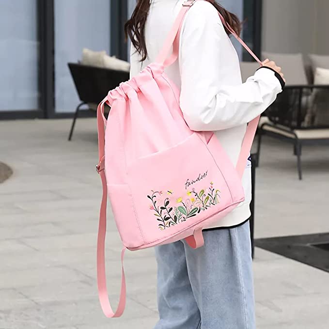 Waterproof Flower Print Foldable Backpack