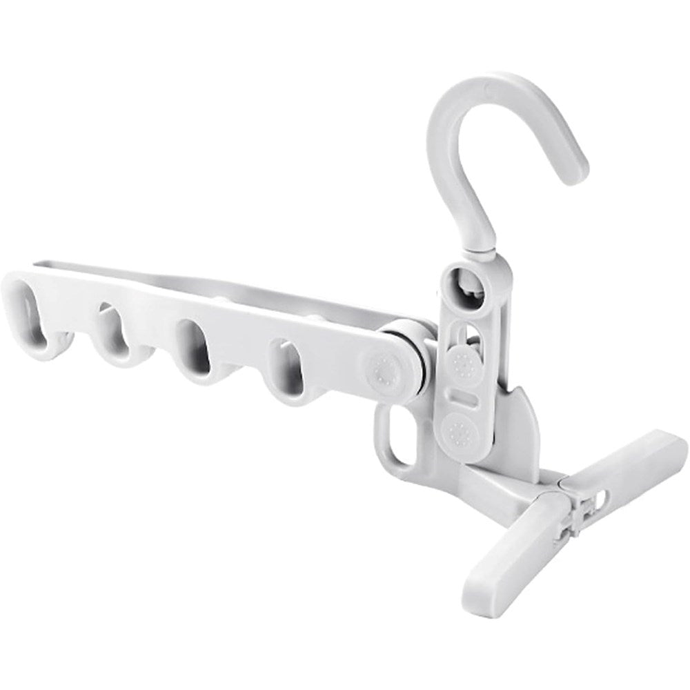 Portable Plastic Foldable 5-Hole Clothes Drying Hanger