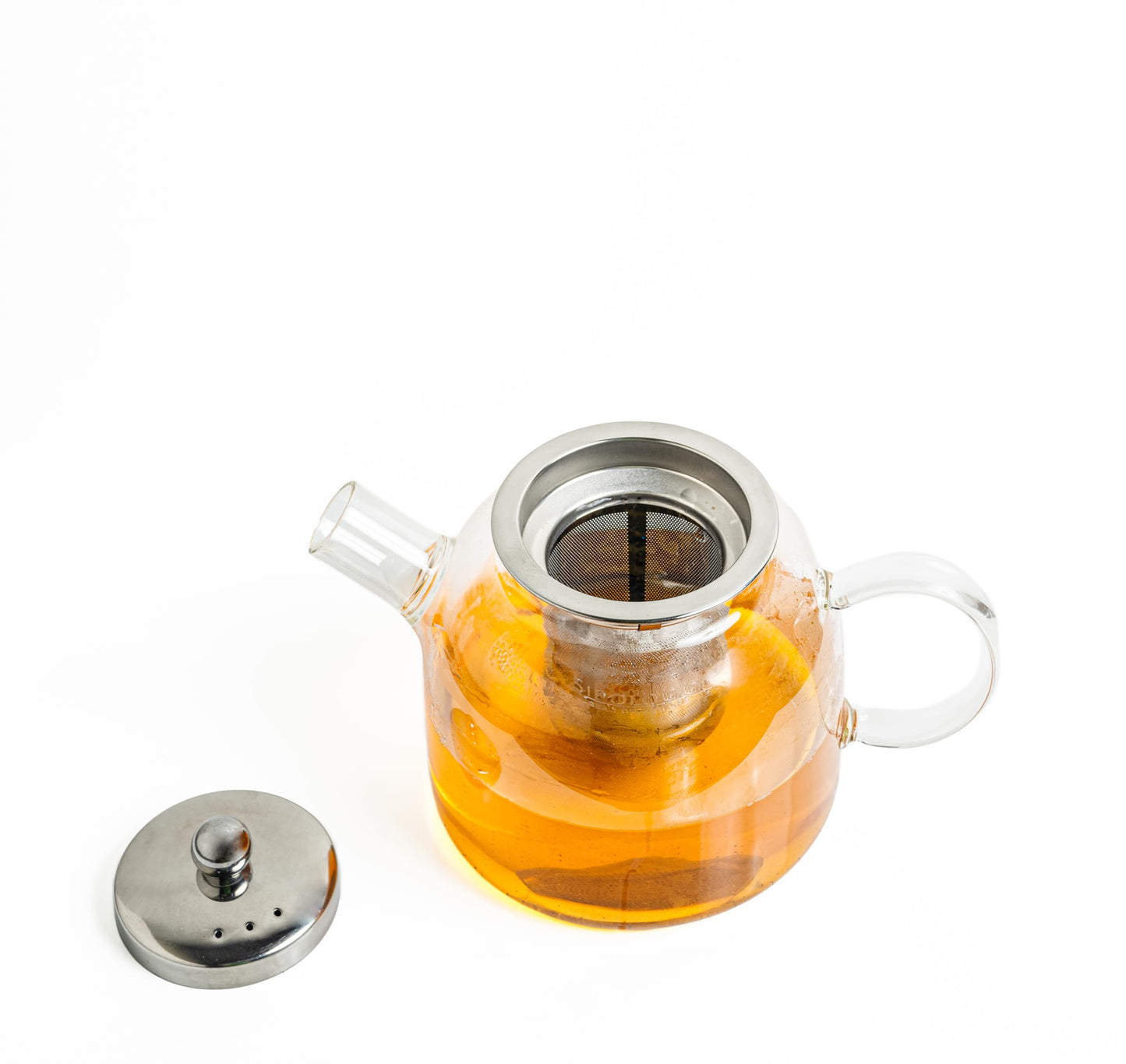 Premium Glass Tea Pot with Infuser – Gas Stove Safe & Flame-Proof, Fine Mesh Steel Filter