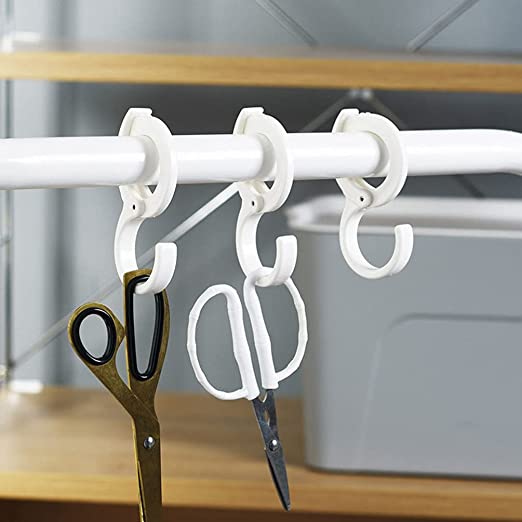 Multi-Purpose Hanging Clip Hook Adjustable S- Shaped
