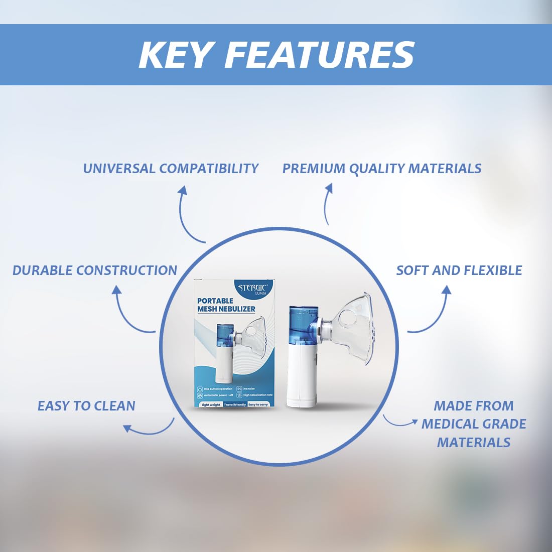PureBreathe Mesh Nebulizer – Portable Handheld Inhaler