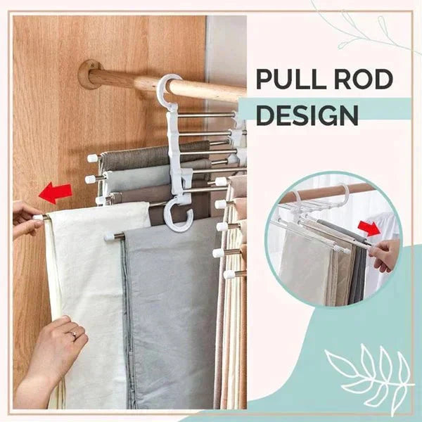 Multi-Functional Rack (5 in 1 Rack Stainless Cloth Hanger)