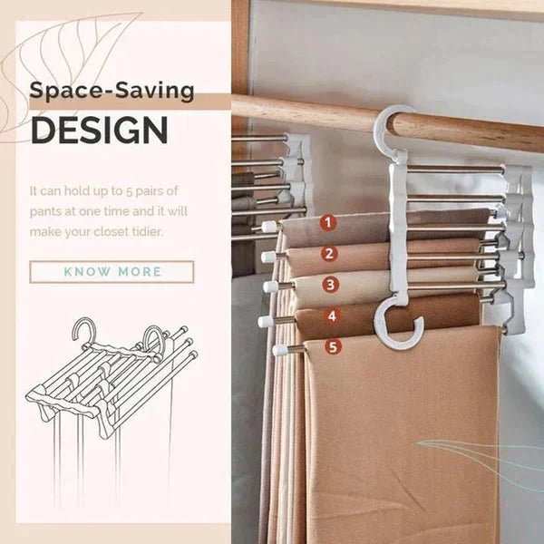 Multi-Functional Rack (5 in 1 Rack Stainless Cloth Hanger)