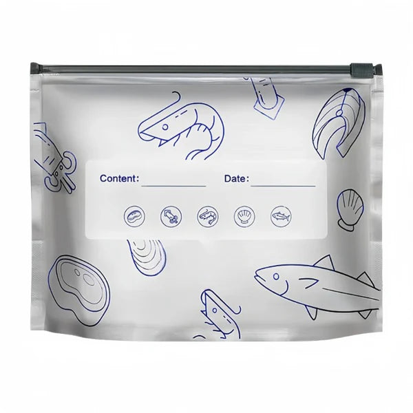 Air-Tight Foil Storage Zip Bags – Reusable with Label