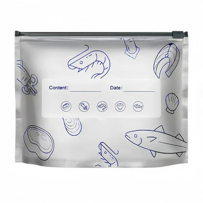 Air-Tight Foil Storage Zip Bags – Reusable with Label
