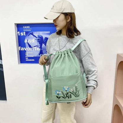 Waterproof Flower Print Foldable Backpack