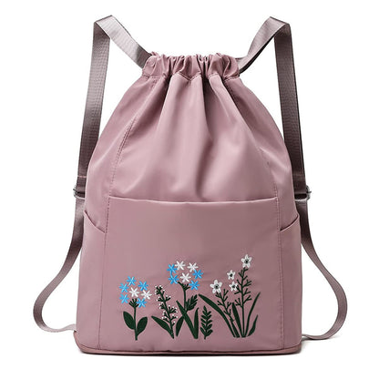 Waterproof Flower Print Foldable Backpack