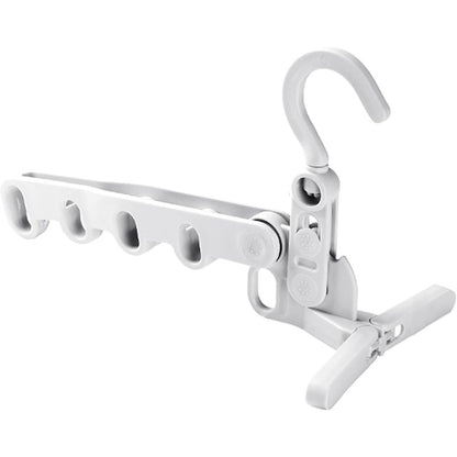 Portable Plastic Foldable 5-Hole Clothes Drying Hanger