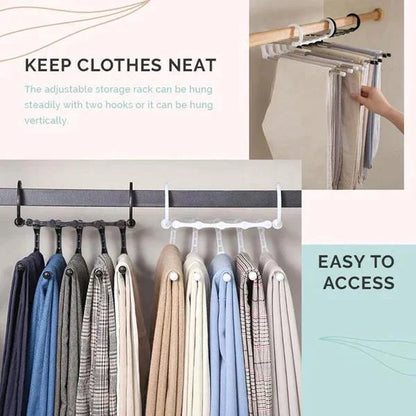 Multi-Functional Rack (5 in 1 Rack Stainless Cloth Hanger)