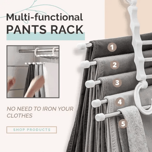 Multi-Functional Rack (5 in 1 Rack Stainless Cloth Hanger)